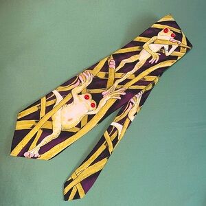 100% Silk Vintage Gallery Collection by Christina Desireé, Amazon Tree Frog Tie
